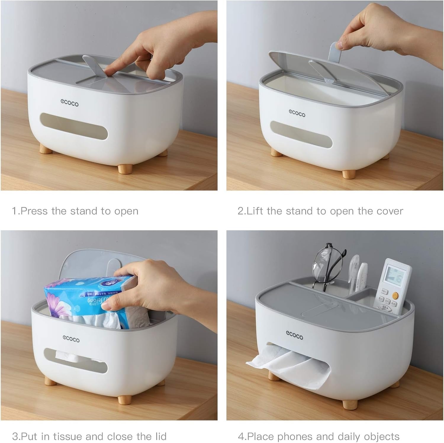 Luxury Tissue Box Organizer β Elegant Multi-Functional Storage Case