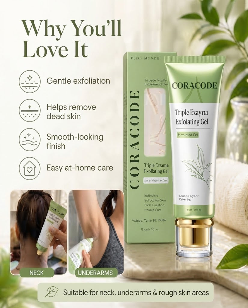 Coracode Triple Enzyme Exfoliating Gel 100g | Facial Skin Exfoliator for Smooth & Radiant-Looking Skin