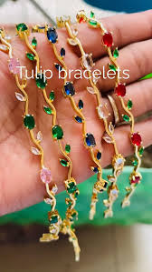 ๐ Trendy Viral Tulip Bracelet | Multi Color Cute Floral Bracelet | Stylish Gift for Girls
