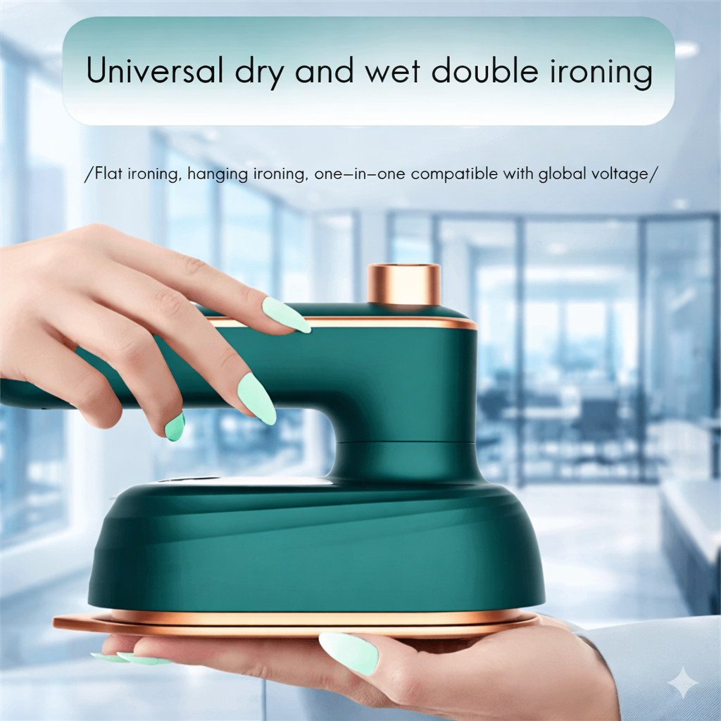 Professional Mini Steam Iron for Clothes | Portable Handheld Garment Steamer & Travel Iron
